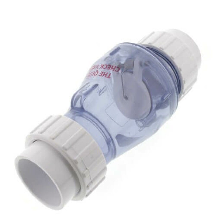 Plumbing Zoeller Pump Accessories | 2" Pvc "Quiet Check" Solvent Weld W/ Union Check Valve (Clear Valve Body)