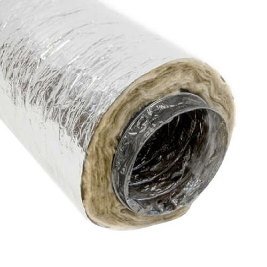 Hvac H&C Flex Metalized Jacket Air Ducts | 16" X 25' F216 Insulated Flex Duct (Silver Jacket)