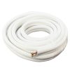 Hvac ICOOL | 1/4" Ll X 1/2" Sl Mini Split Refrigerant Line Set W/ Flare Nuts, 1/2" Insulation (50 Ft.)