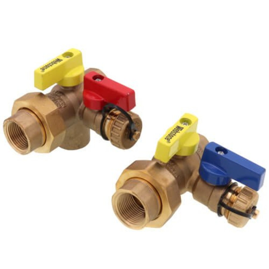 Plumbing Webstone Tankless Water Heater Valves And Accessories | 3/4" Fip Union X Fip E-X-P Ultra-Compact Tankless Water Heater Service Valve Kit