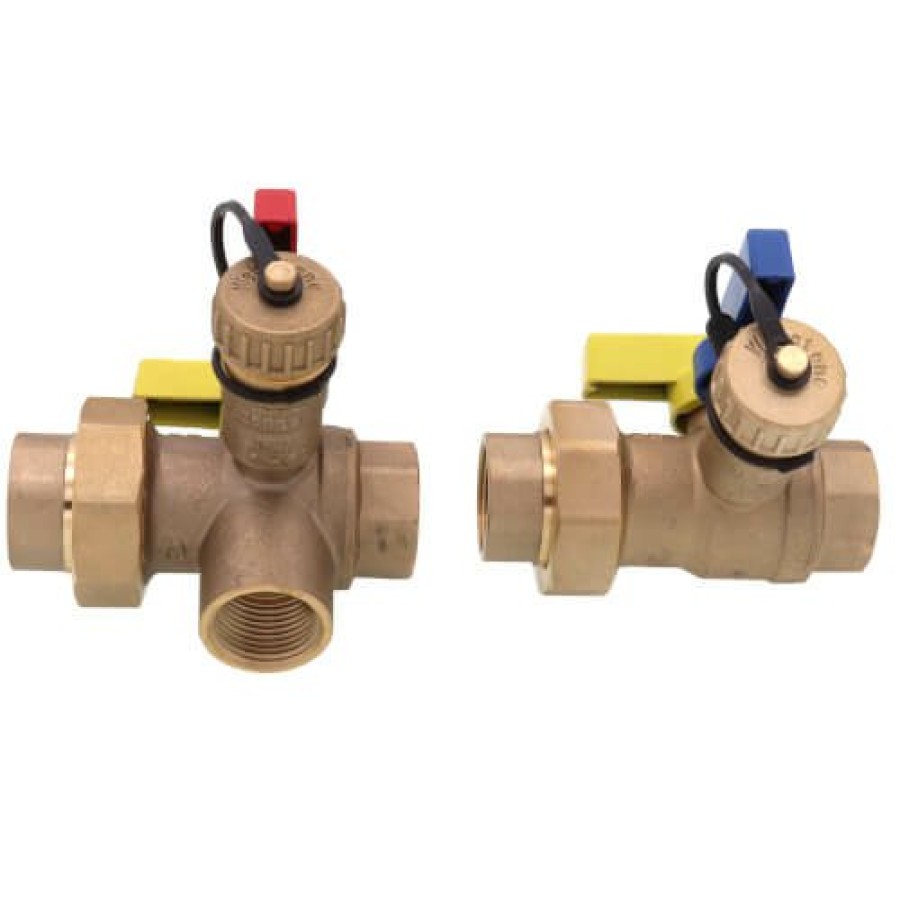 Plumbing Webstone Tankless Water Heater Valves And Accessories | 3/4" Fip Union X Fip E-X-P Ultra-Compact Tankless Water Heater Service Valve Kit