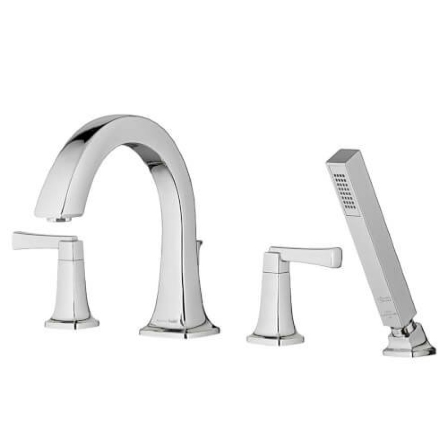 Plumbing American Standard Bathtub Faucets | Townsend Bathtub Faucet With Lever Handles And Personal Shower For Flash Rough-In Valve (Polished Chrome)