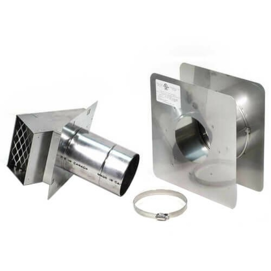 Plumbing Z-FLEX Venting | 4" Z-Vent Water Heater Horizontal Vent Kit W/ Backflow