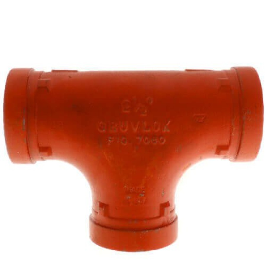 Plumbing Gruvlok Gruvlok Grooved Fittings | 1-1/2" 7060 Grooved Tee