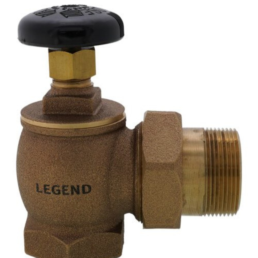 Heating Legend Valve Manual Radiator Valves | 1-1/2" T-431 (Fnpt X Mnpt) Bronze Steam Angle Radiator Valve