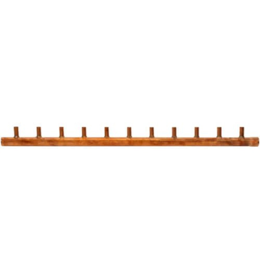 Pex Sioux Chief Copper Sweat Manifolds | 1" Male Sweat X Female Sweat Copper Manifold W/ 1/2" Sweat Loops , 3" O.C. (11 Outlets)