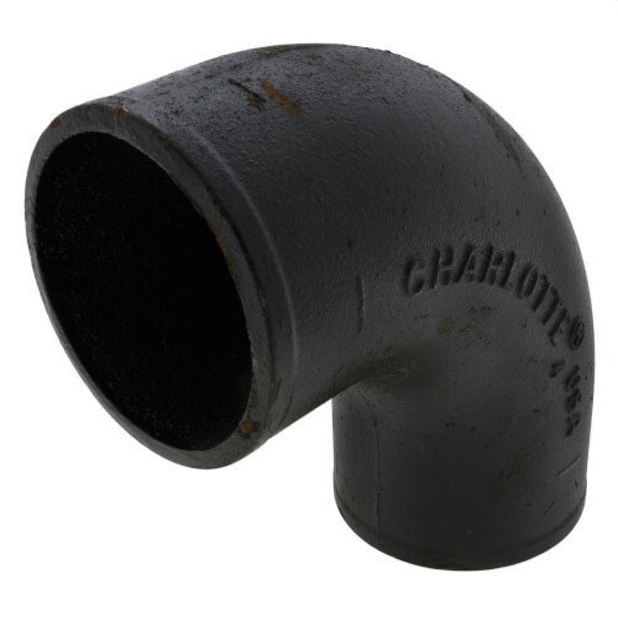 Plumbing Charlotte No Hub Cast Iron Fittings (Domestic) | 3" No Hub Cast Iron Short Sweep Elbow