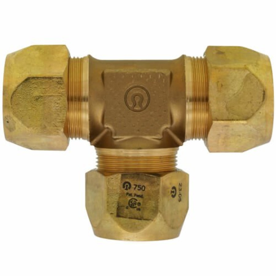 Heating TracPipe Tracpipe Csst Fittings | 3/4" Autosnap Brass Tee