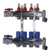 Pex Mr. PEX Mr. Pex Composite Radiant Manifolds | 12 Loop 1-1/2" Chrome Plated Brass Manifold W/ Flowmeter & Ball Valve (Fully Assembled)