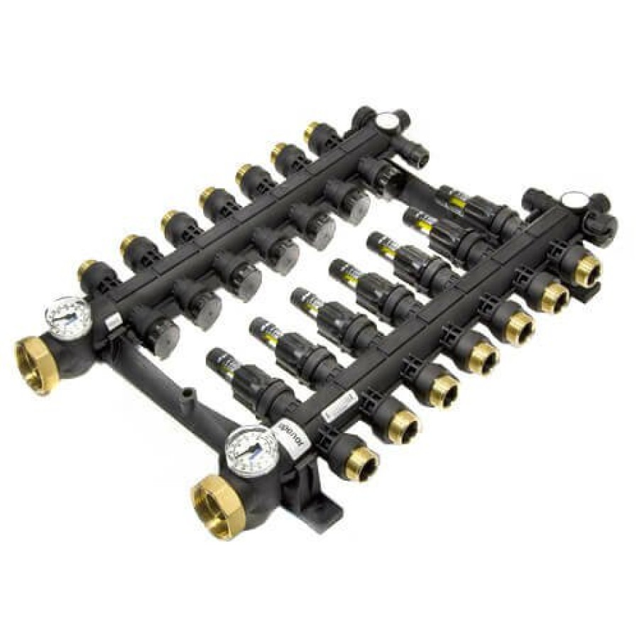 Pex Uponor (Wirsbo) Uponor (Wirsbo) Ep Radiant Heat Manifolds | 7-Loop Ep Radiant Heat Manifold Assembly W/ Flow Meters