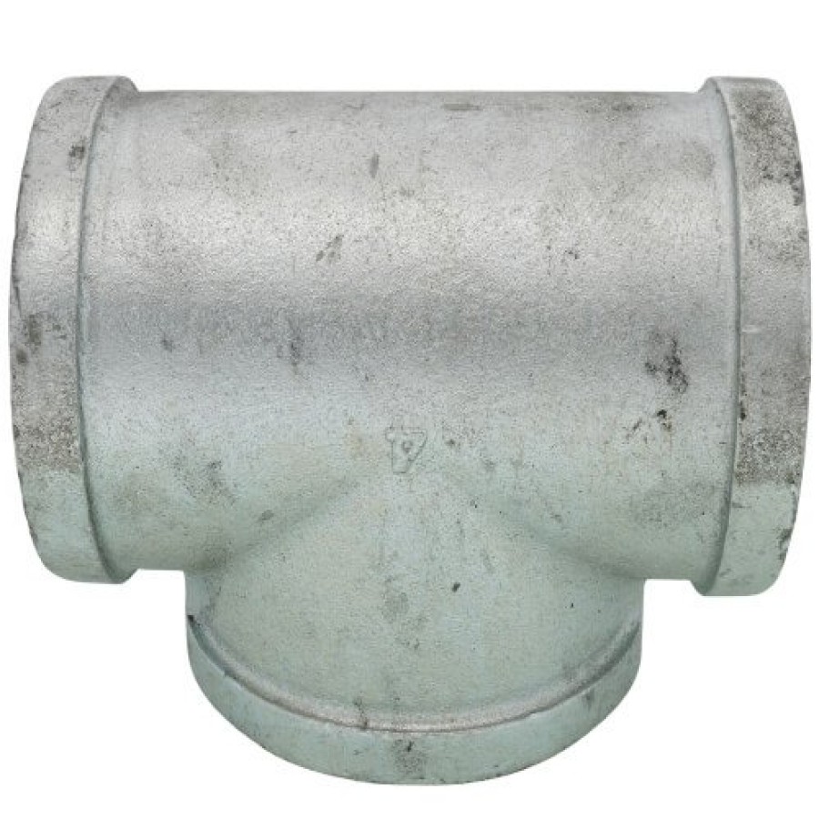 Fittings Everflow Galvanized (Import) | 4" Galvanized Malleable Tee