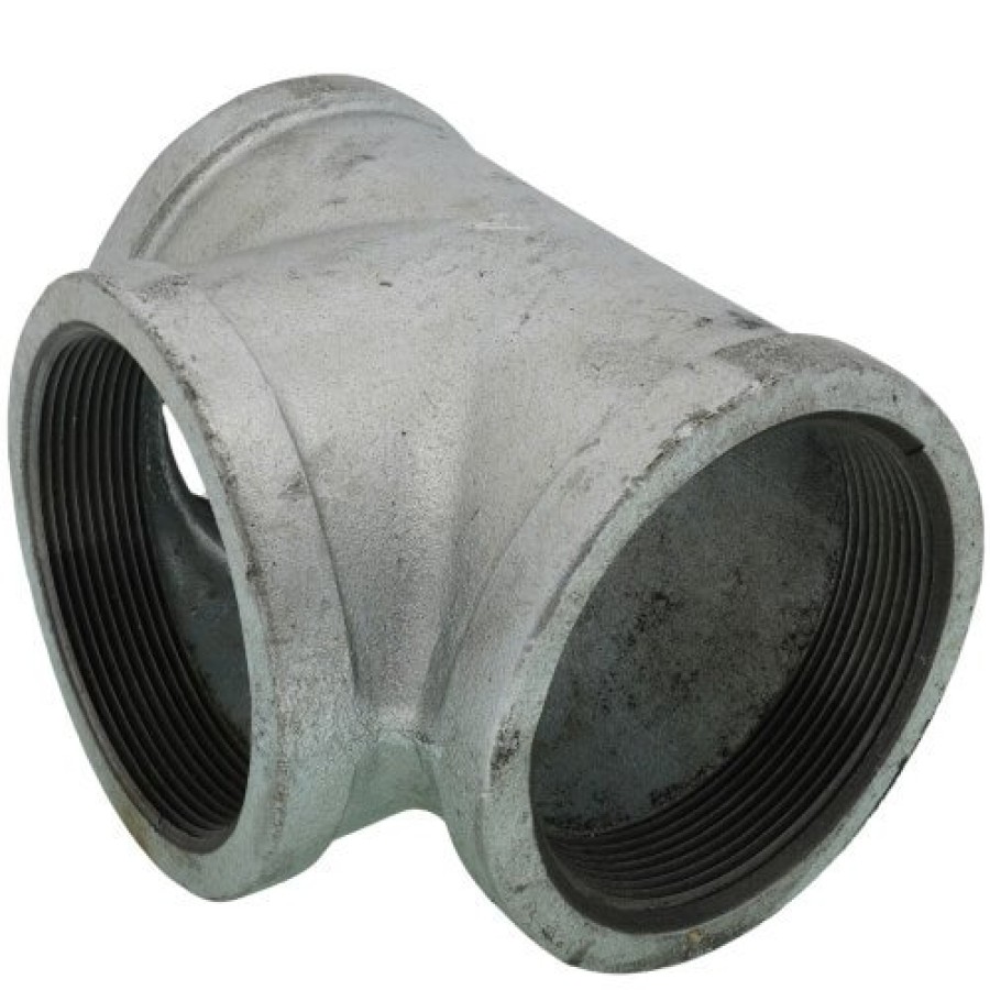 Fittings Everflow Galvanized (Import) | 4" Galvanized Malleable Tee