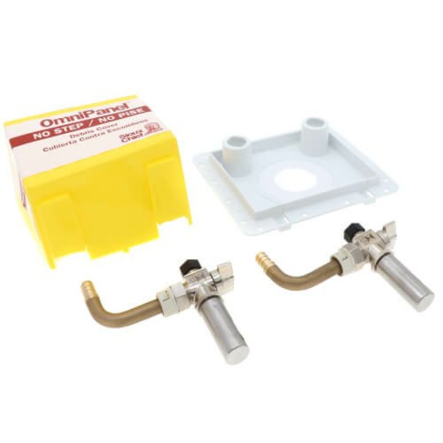 Plumbing Sioux Chief Valved Access Plates And Panels | 1/2" F1807 Pex Inlet X 3/8" Od Compression Omnipanel Dual Valve Access Panel W/ Water Hammer Arresters