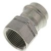 Plumbing Viega Propress 304 Stainless Steel Fittings | 1-1/2" Propress 304 Stainless Female Adapter W/ Fkm Seal (P X Fnpt)