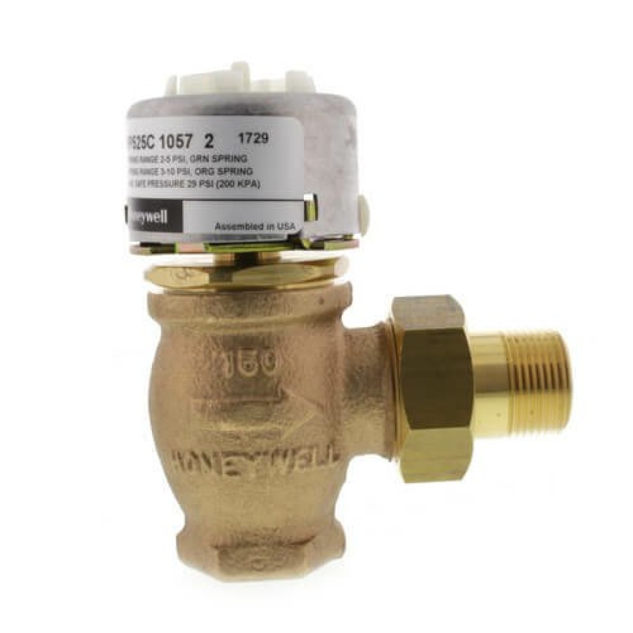 Heating Honeywell Pneumatic Radiator Valves | 3/4" Angle Npt Male Union Two-Way Unitary Valve (3 Cv)