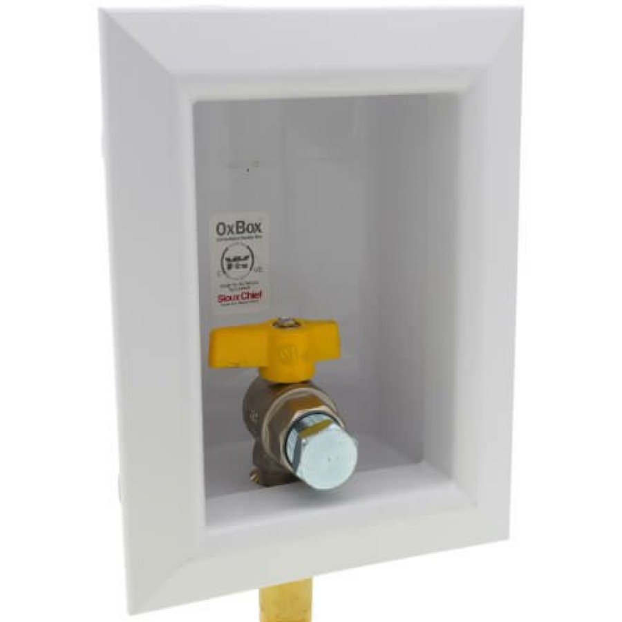 Plumbing Sioux Chief Gas Outlet Boxes | Fire-Rated Gas Oxbox - 3/4" Npt Valve