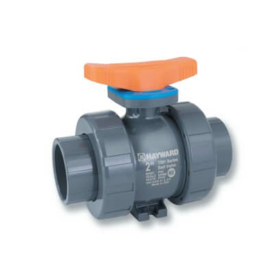 Valves Hayward | 3/4" Tbh Series True Union Cpvc Ball Valve W/ Socket And Threaded Ends, Epdm O-Ring (Gray)