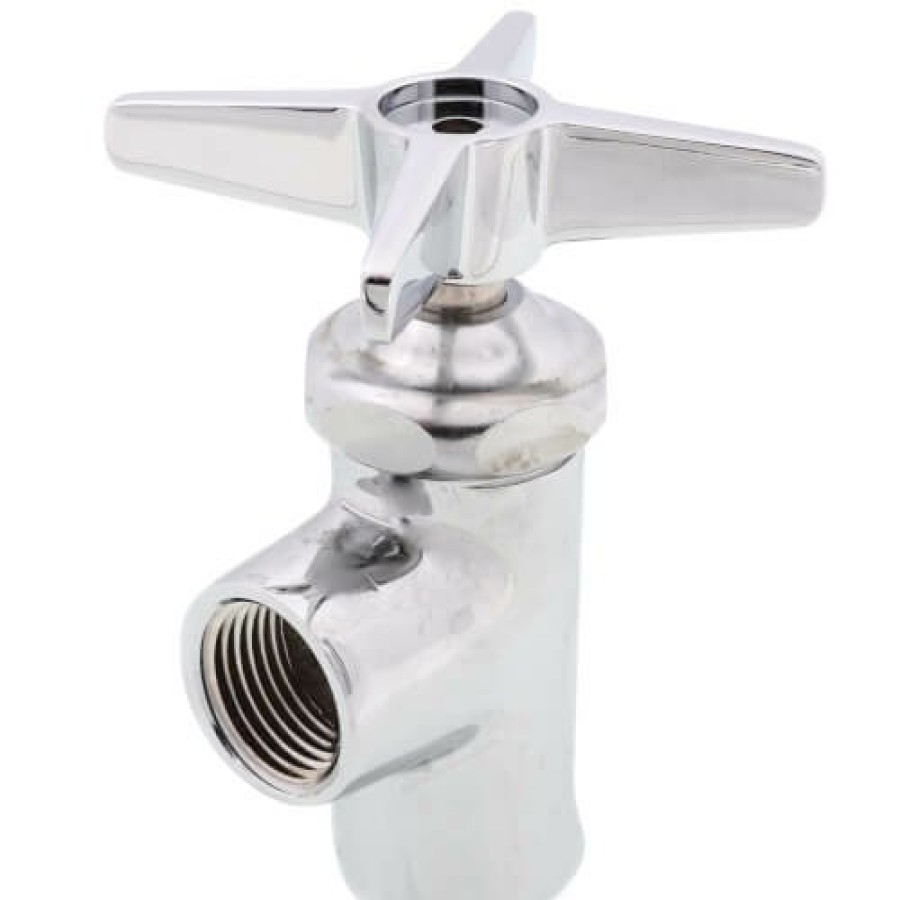 Plumbing Chicago Faucets Chicago Faucets Parts | 3" Cross Handle Angle Stop (Polished Chrome)