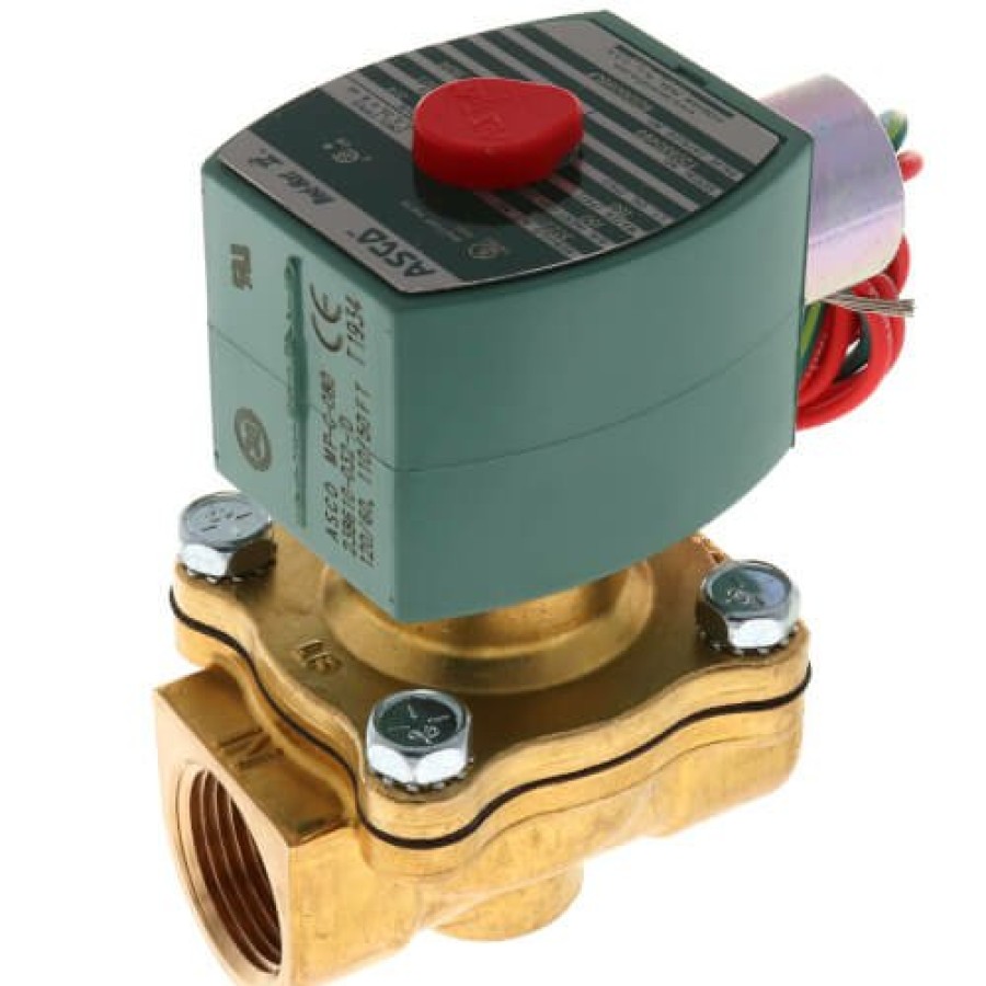 Valves Asco RedHat Pilot Operated Solenoid Valves | 3/4" Normally Closed Solenoid Valve, 5 Cv (120V) (Lead Free)