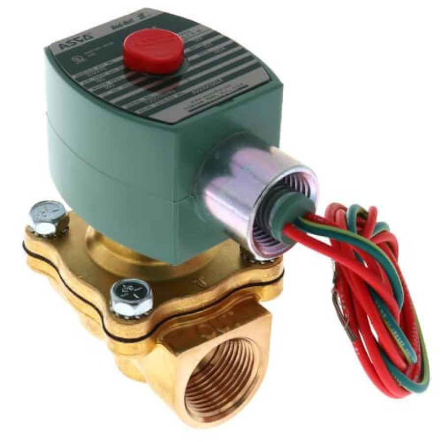 Valves Asco RedHat Pilot Operated Solenoid Valves | 3/4" Normally Closed Solenoid Valve, 5 Cv (120V) (Lead Free)