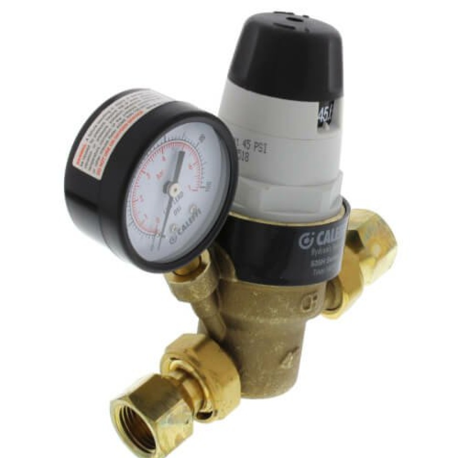 Heating Caleffi Pressure Reducing Valves | 1/2" Nptf Pressure Reducing Valve W/ Gauge (Low Lead, Pre-Adjustable)