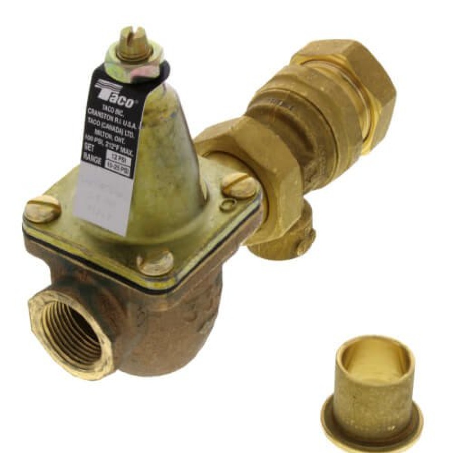 Heating Taco Combo Pressure Valves | 3/4" Brass Combination Boiler Feed Valve & Backflow (Sweat X Npt)