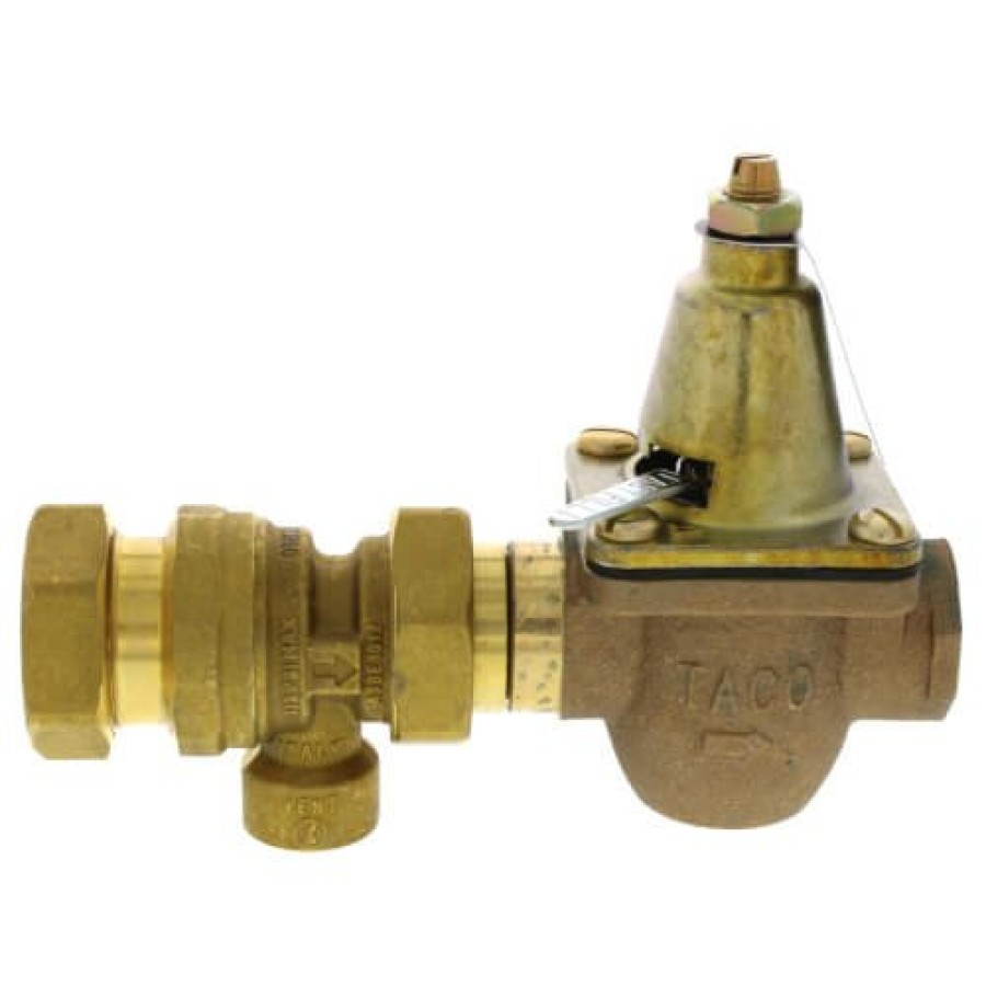 Heating Taco Combo Pressure Valves | 3/4" Brass Combination Boiler Feed Valve & Backflow (Sweat X Npt)