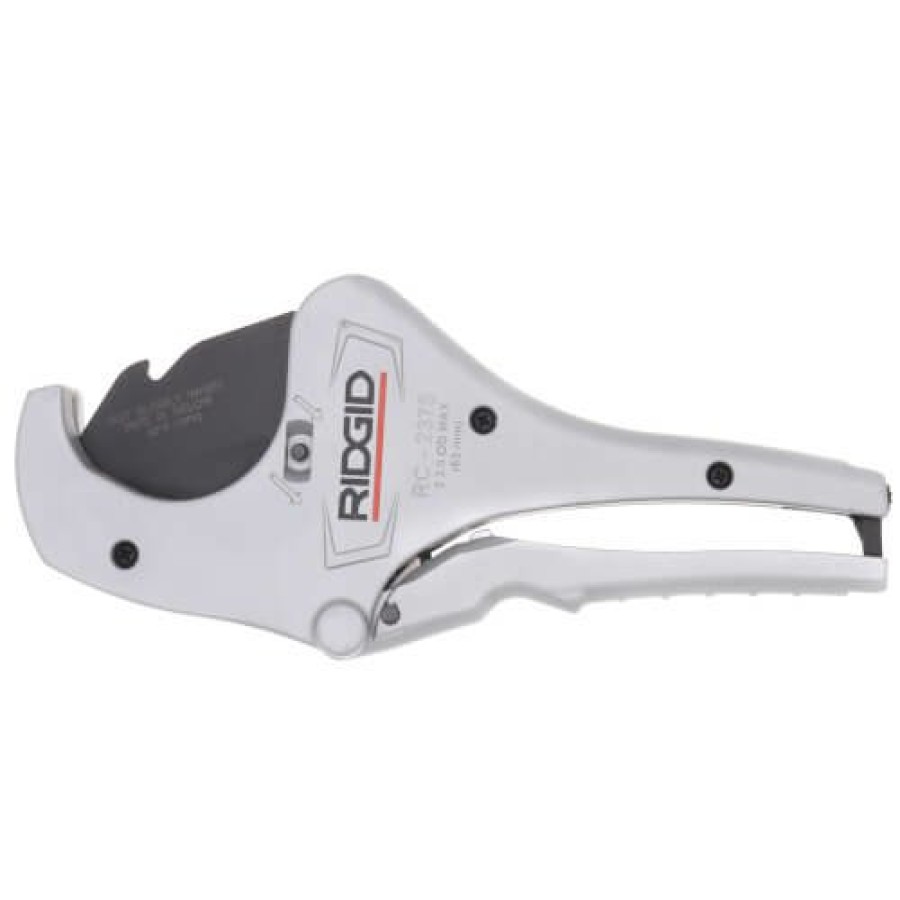 Plumbing RIDGID Pvc Tools | Rc-2375, Ratchet Action Plastic Pipe & Tubing Cutter, 1/8" To 2-3/8"