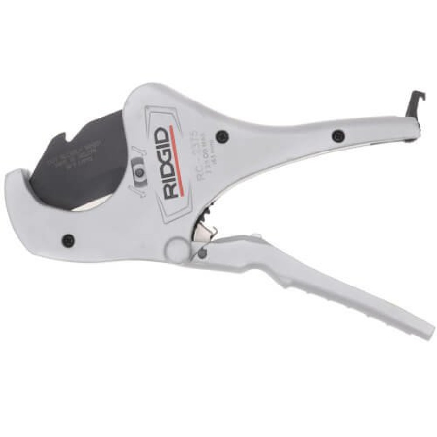 Plumbing RIDGID Pvc Tools | Rc-2375, Ratchet Action Plastic Pipe & Tubing Cutter, 1/8" To 2-3/8"