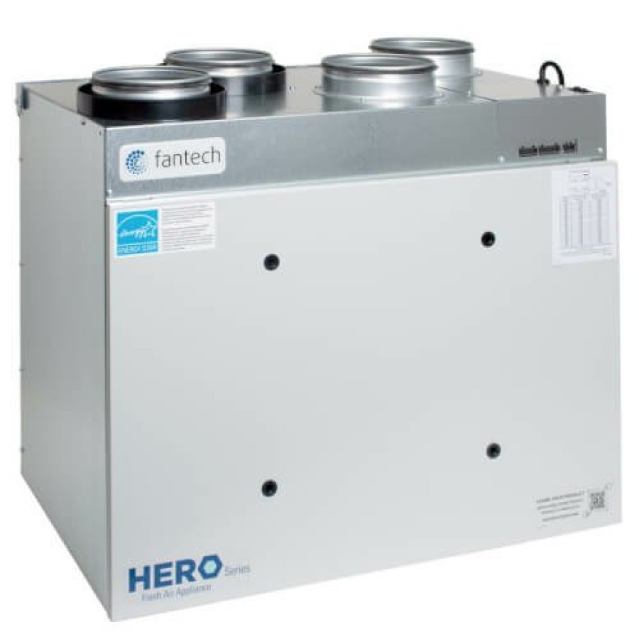 Hvac Fantech Fantech Heat Recovery Ventilators | Hero 250H Heat Recovery Ventilator W/ Electronically Commutated Motors (Ecm), 6" Top Ports, 265 Cfm