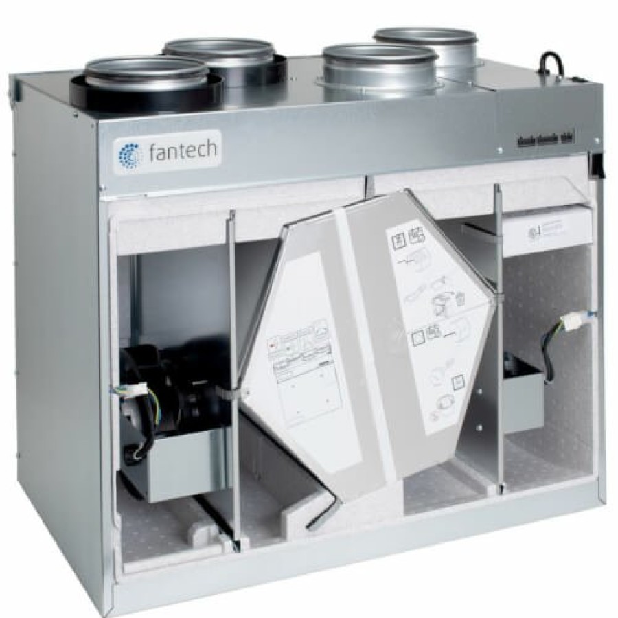 Hvac Fantech Fantech Heat Recovery Ventilators | Hero 250H Heat Recovery Ventilator W/ Electronically Commutated Motors (Ecm), 6" Top Ports, 265 Cfm