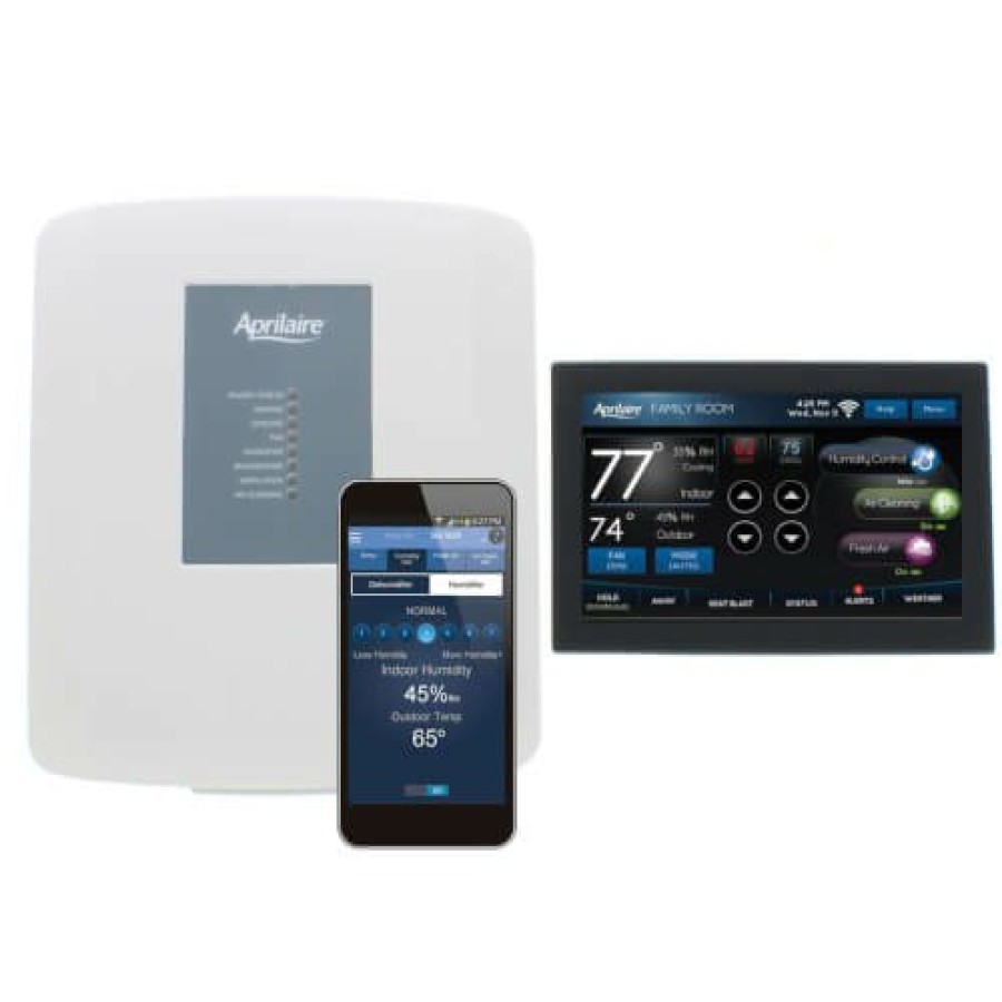 Thermostats Aprilaire | Programmable 3H/3C Or 4H/2C Heat Pump Tstat (Full Color Touchscreen, Wi-Fi)