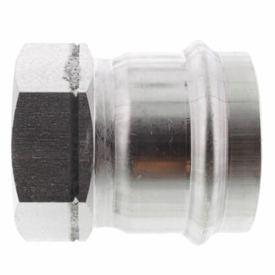 Plumbing Viega Propress 304 Stainless Steel Fittings | 2" Propress 304 Stainless Female Adapter W/ Fkm Seal (P X Fnpt)