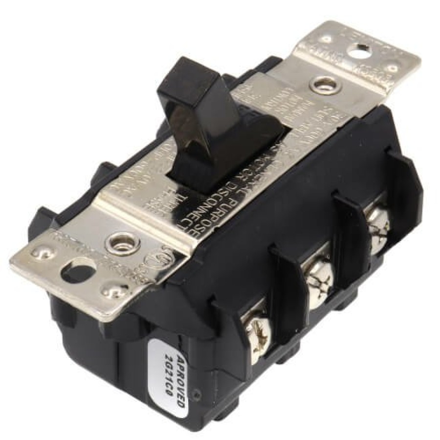 Electrical Leviton | 3P, 3-Phase, Black Manual Motor Toggle Switch, 30A (600V)