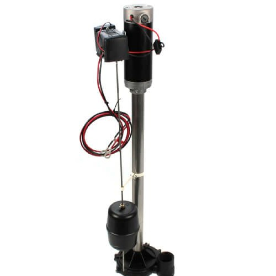 Plumbing Zoeller Battery Back Up Pumps | Model 585 Aquanot Ii Battery Backup Pedestal Sump Pump System W/ Electronic Charger