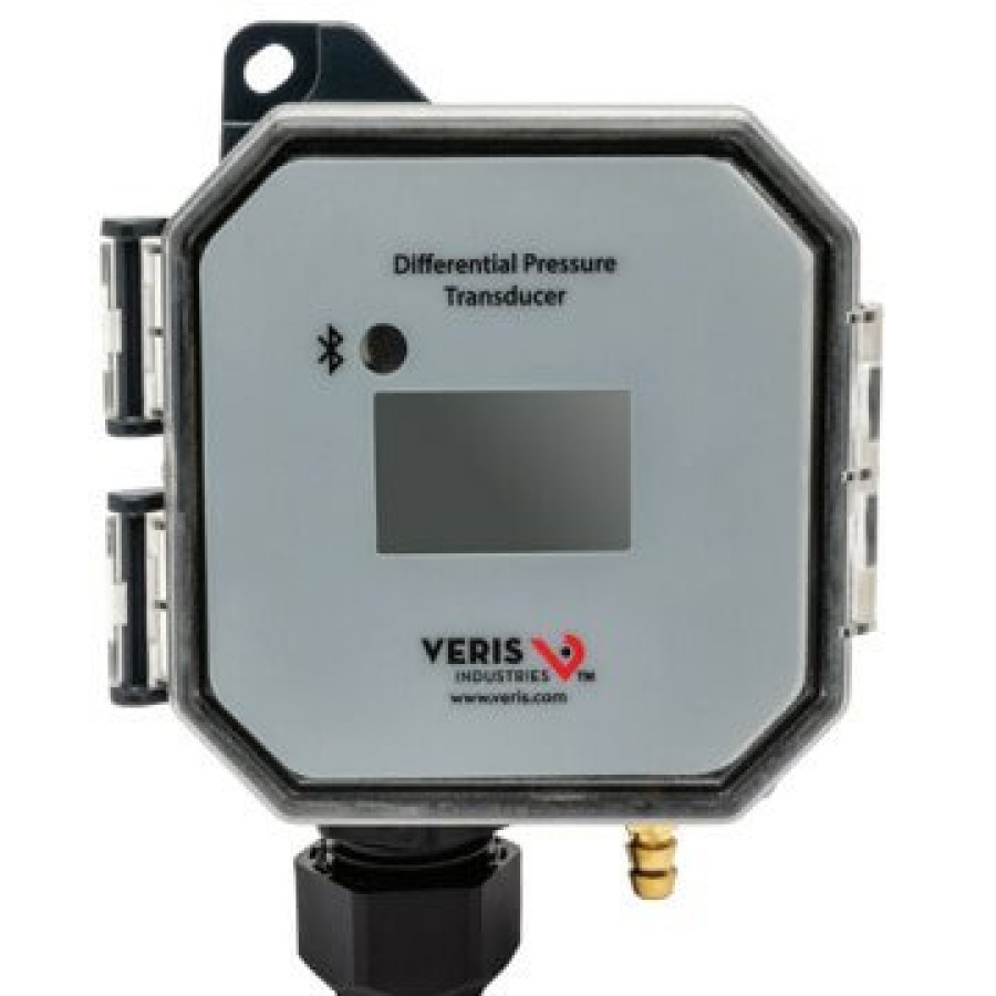 Hvac Veris Veris Sensors | Bluetooth Panel 3-Wire Dry Media Differential Pressure/Air Velocity Transducer W/ Lcd Display (0 To 1" Wg)