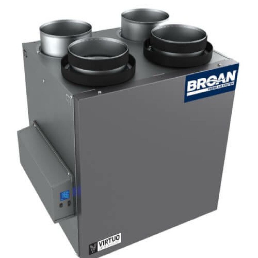 Hvac Broan Broan Heat Recovery Ventilators | 250 Cfm He Series High Efficiency Heat Recovery Ventilator W/ Top Ports