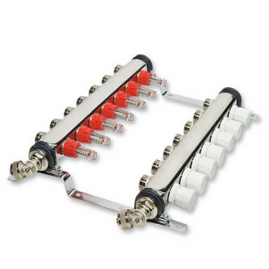 Pex Bluefin Bluefin Radiant Heat Manifolds | 7-Loop Stainless Steel Radiant Heat Manifold