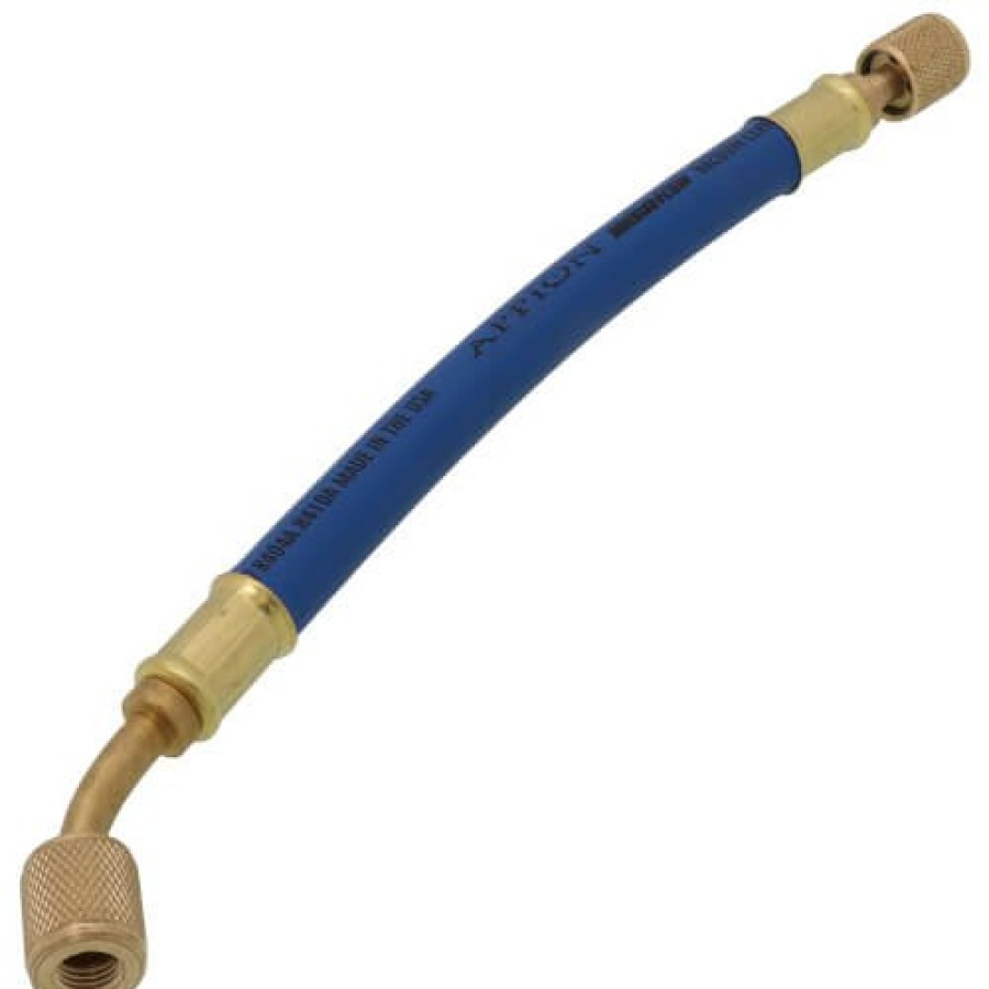 Hvac Appion Appion Tools | 3/8" Megaflow High-Speed Filter Dryer Hose, 1', 1/4" X 1/4" 45-Degree Flare (Blue)