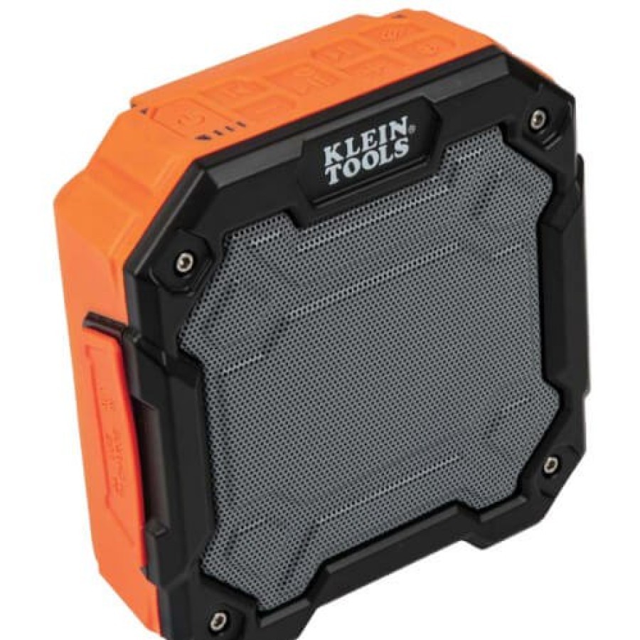 Plumbing Klein Tools Jobsite Radios & Speakers | Bluetooth Jobsite Speaker With Magnet And Hook