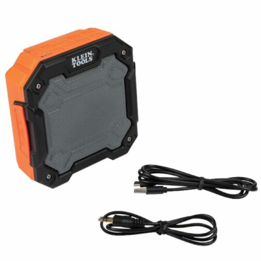 Plumbing Klein Tools Jobsite Radios & Speakers | Bluetooth Jobsite Speaker With Magnet And Hook