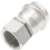 Plumbing Viega Propress 304 Stainless Steel Fittings | 1" X 3/4" Propress 304 Stainless Female Adapter W/ Fkm Seal (P X Fnpt)