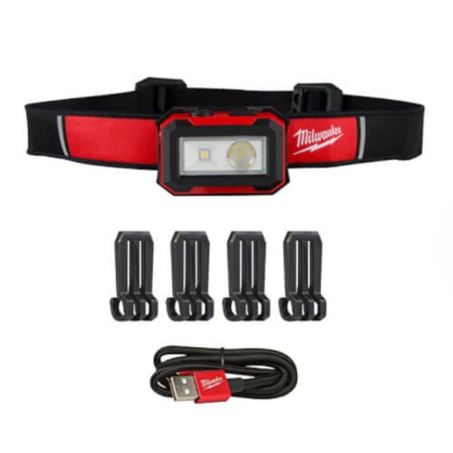 Plumbing Milwaukee Work Lights And Flashlights | Rechargeable Magnetic Headlamp And Task Light