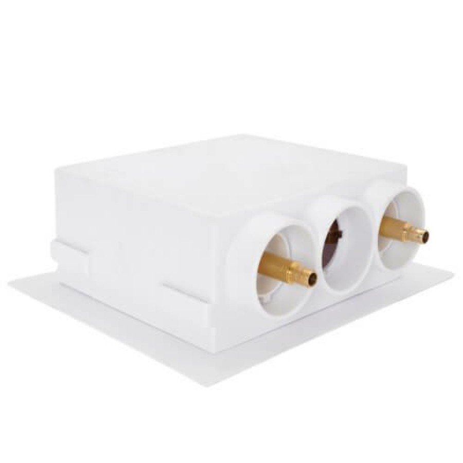 Plumbing Oatey Washing Machine Outlet Boxes | Quadtro Pex Crimp Washing Machine Outlet Box W/ 1/4 Turn Ball Valve (Display Box)