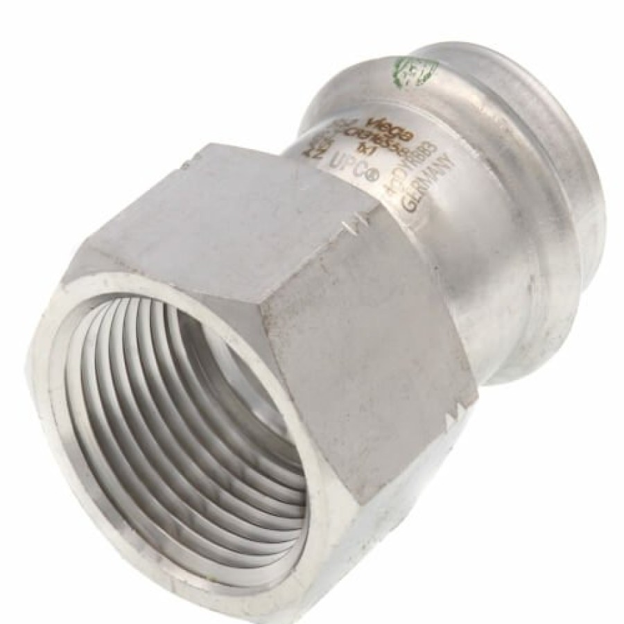 Plumbing Viega Propress 316 Stainless Steel Fittings | 1" Female Propress 316 Stainless Steel Adapter