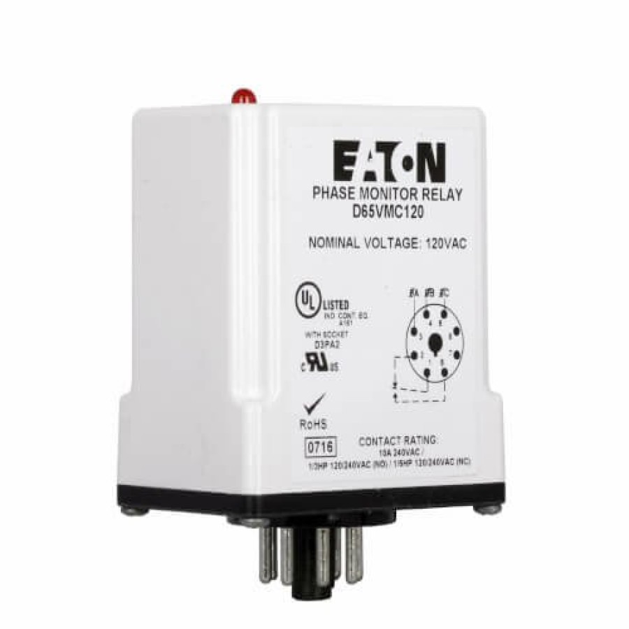 Electrical Eaton Power Monitoring And Controls | Full Featured Voltage/Phase Monitoring Relay (240/480V, 10 Amp)