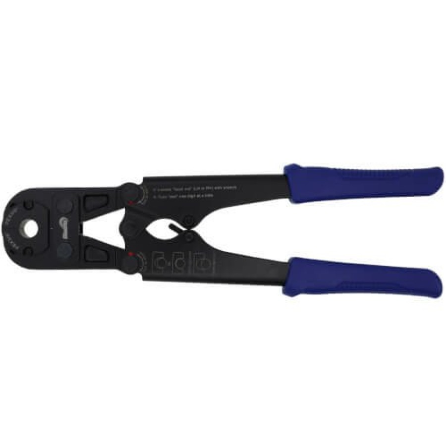 Pex Bluefin Pex Crimp Tools & Rings | 15" Quick-Change Multi-Jaw Pex Crimp-All Tool Kit W/ Plastic Case (3/8", 1/2", 5/8", 3/4", And 1")