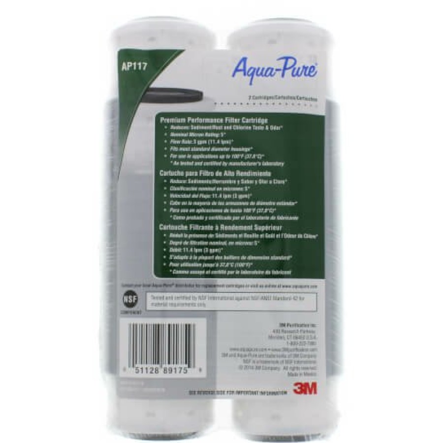 Plumbing 3M Aqua-Pure Whole House Systems(Point Of Entry) | Aqua-Pure Ap117, Whole House Filter Replacement Cartridge (Carbon Filter Cartridge) - 2 Pack