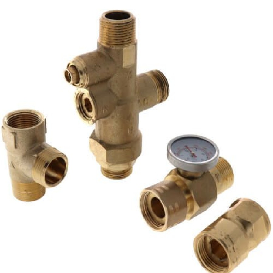 Heating Cash-Acme Mixing Valves | Tank Booster Pro W/ Braided Hose & Temperature Gauge