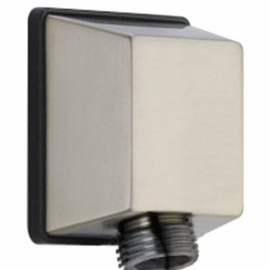 Plumbing Delta Hand Shower Wall Elbows | Square Wall Elbow W/ Gasket For Hand Shower (Lumicoat Polished Nickel)